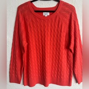 Croft & Barrow Cable Knit Lightweight Crewneck Sweater Size XL